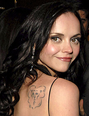 Celebrity girl tattoo Christina Ricci